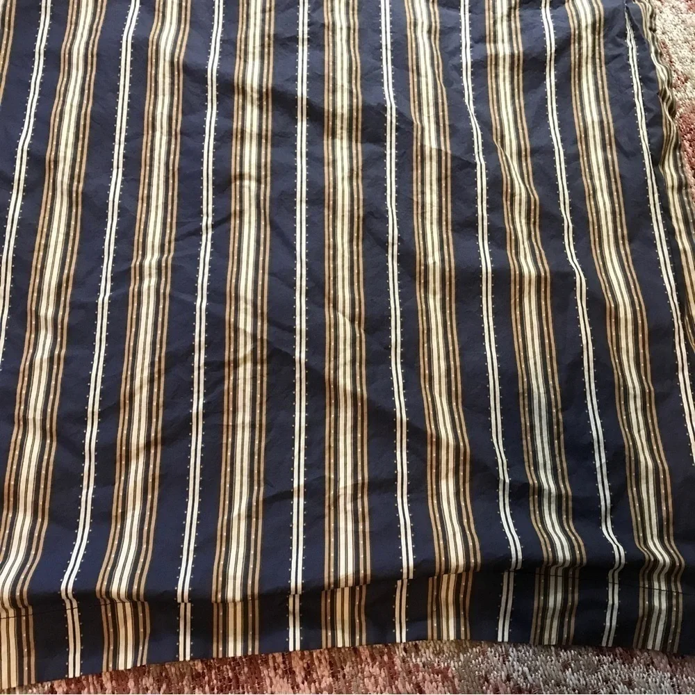 Nina home Nina Campbell large square blue beige stripe pillowcase 25” x 25”